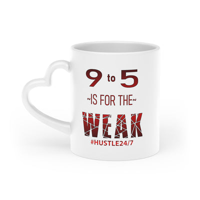 9 to 5-Heart Shape Mug, 11oz