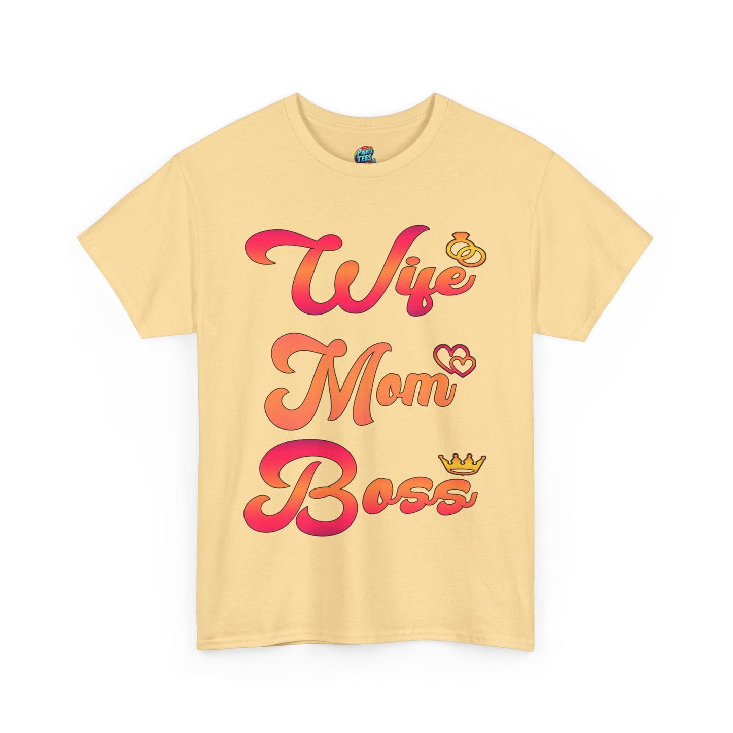 Wife-Mom-Boss-Heavy Cotton Classic Tee