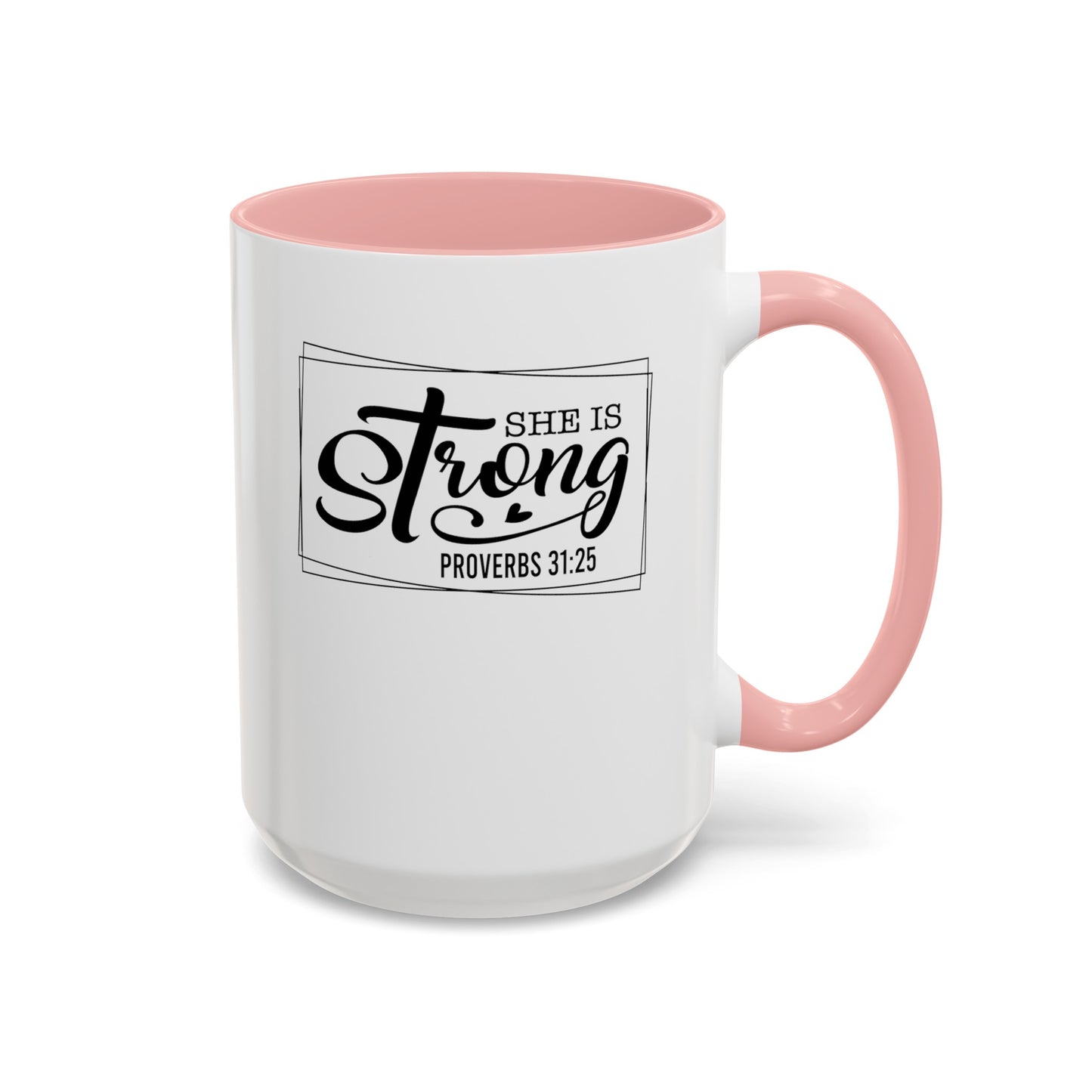 She is Strong-Accent Coffee Mug (11, 15oz)