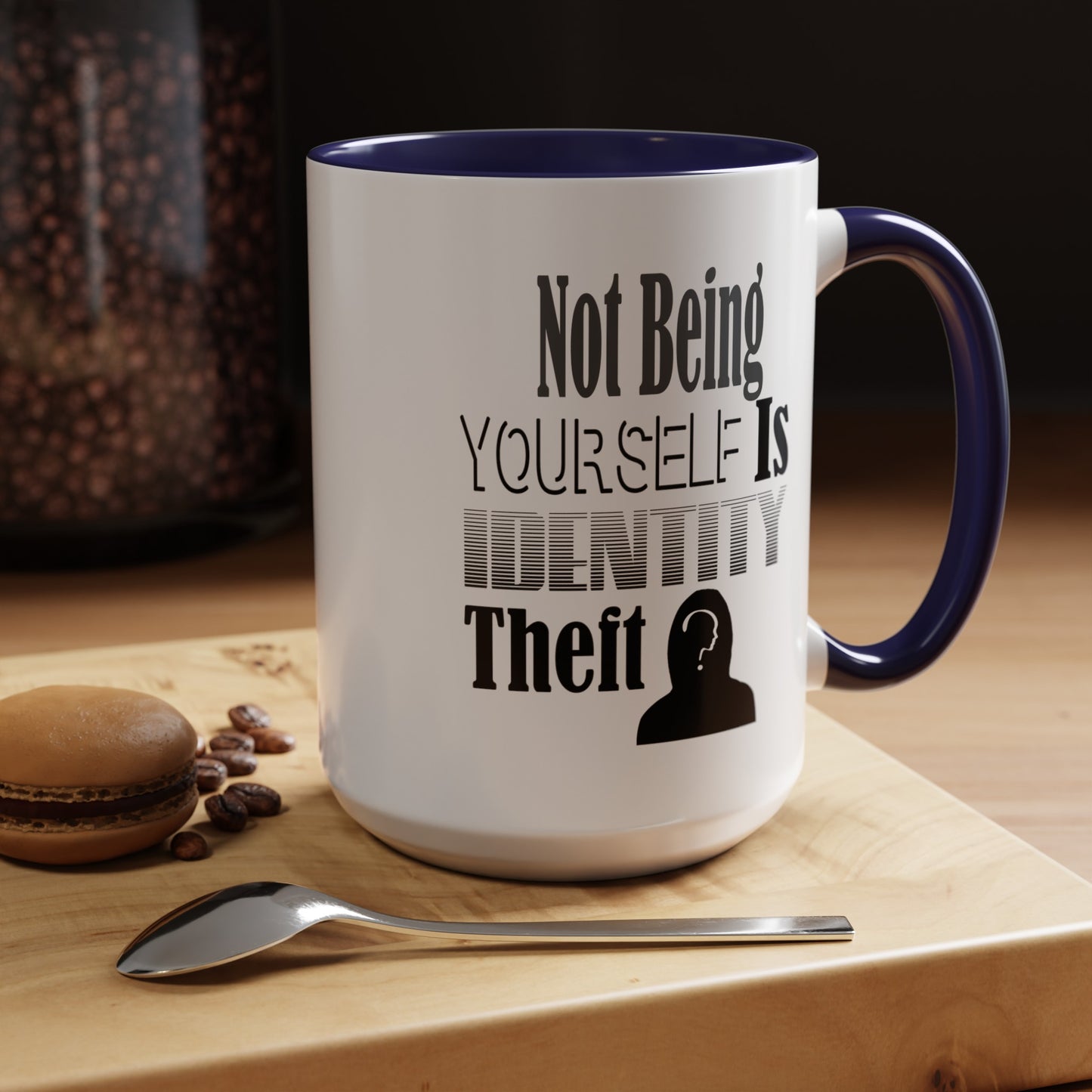 Identity Theft-Accent Coffee Mug (11, 15oz)