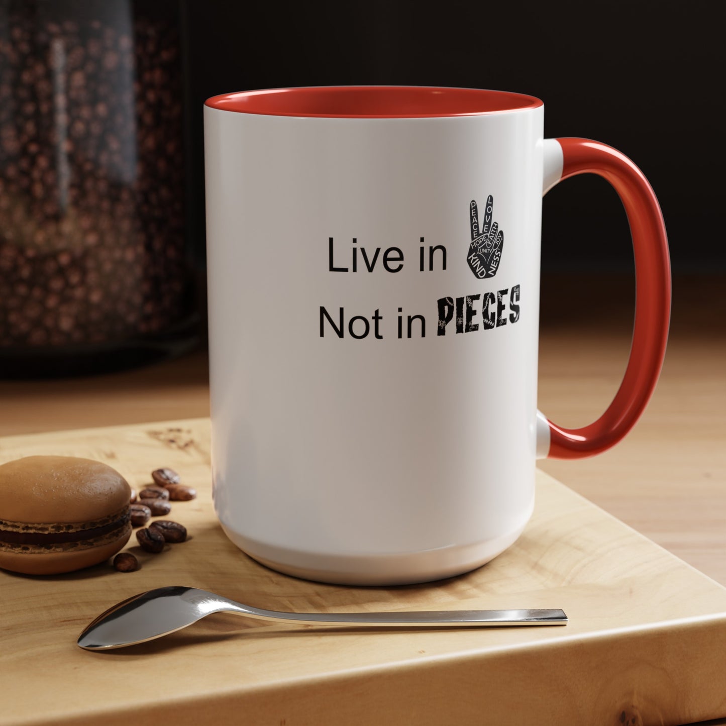 In Peace-Accent Coffee Mug (11, 15oz)
