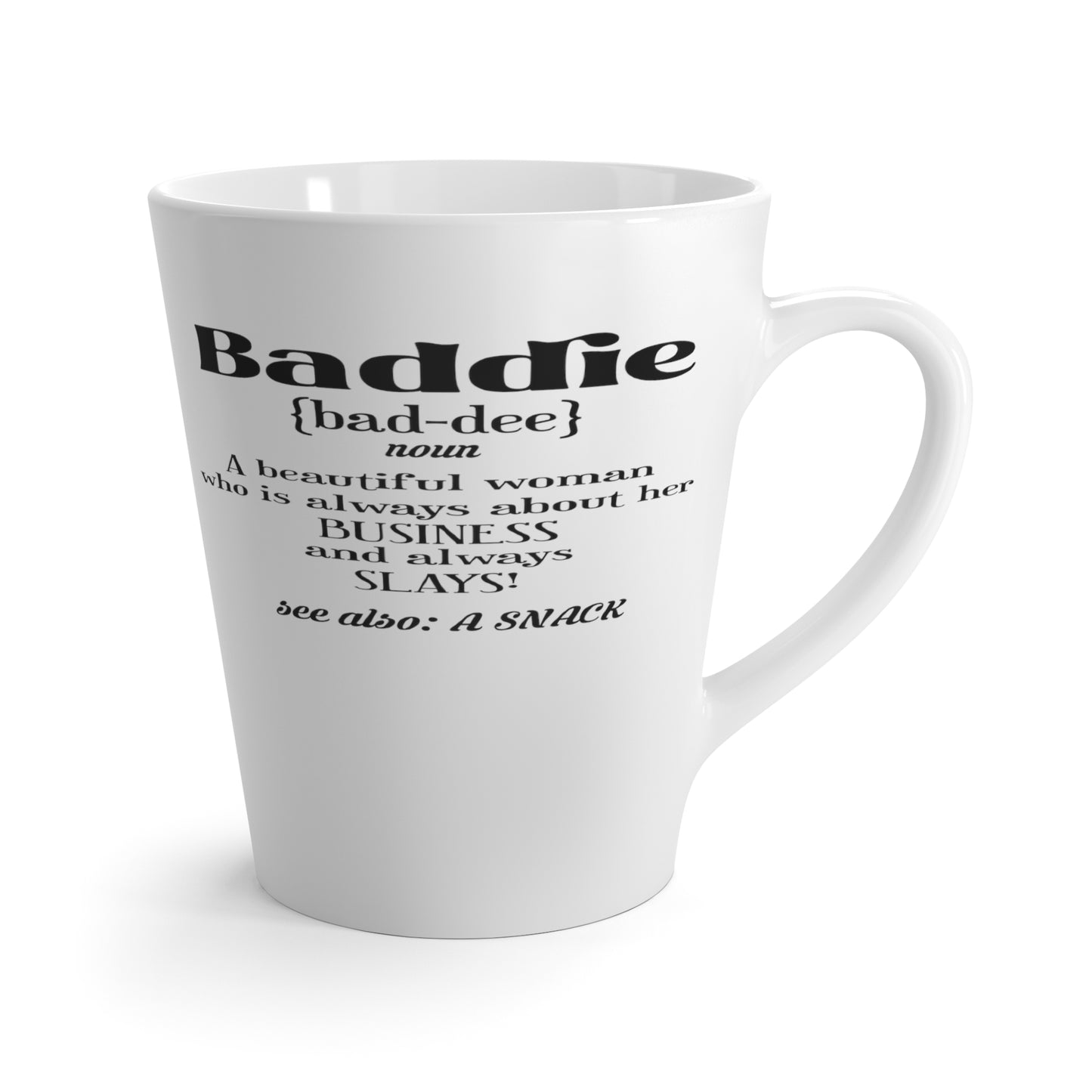 Baddie Definition-Latte Mug, 12oz