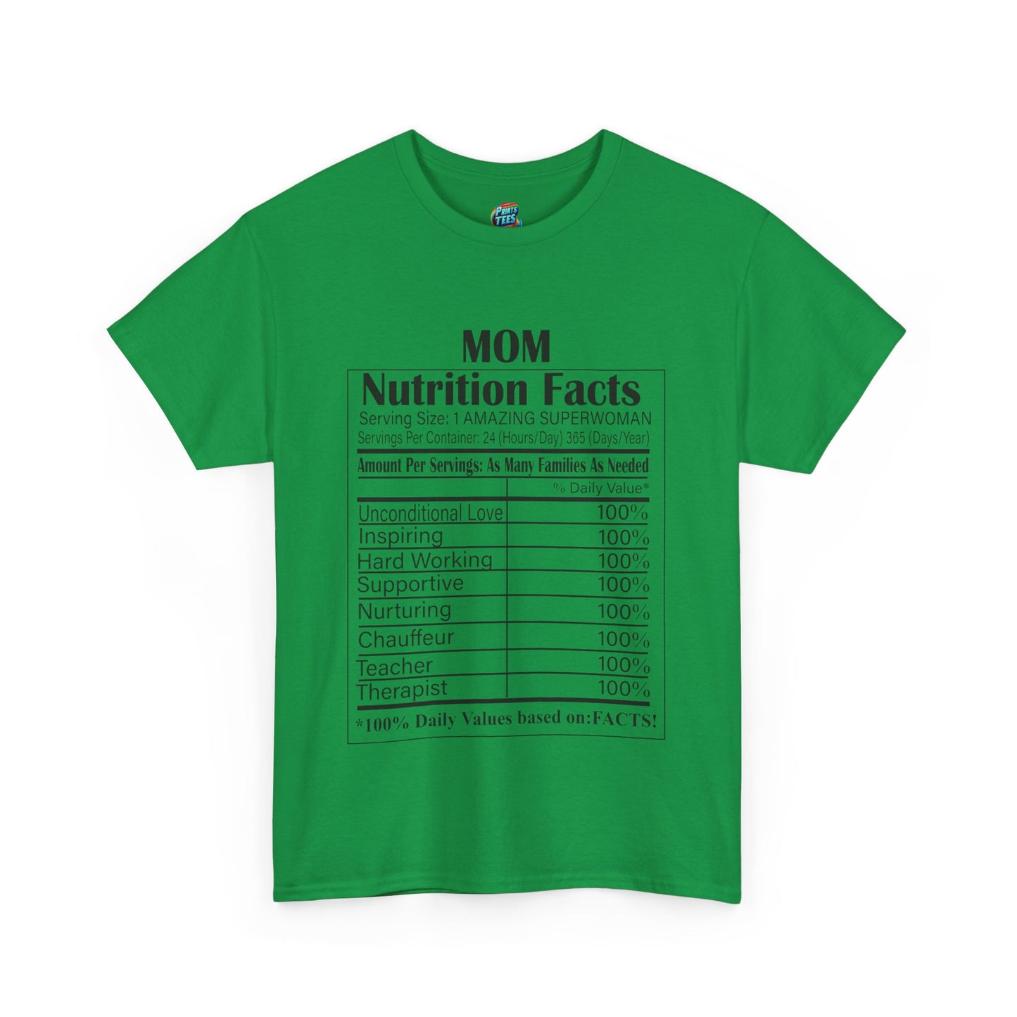 Mom-Nutritional Facts-Heavy Cotton Classic Tee