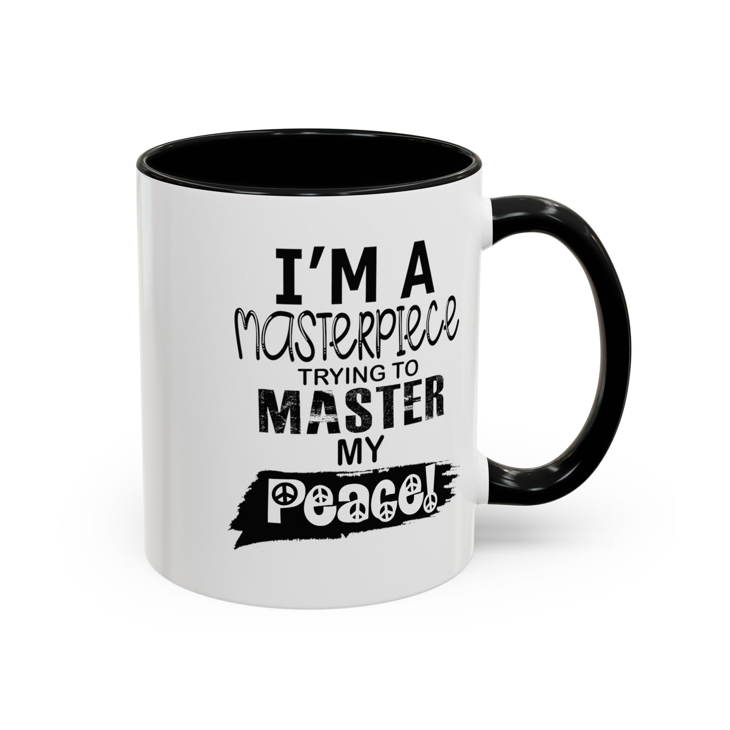 Master Peace-Black-Accent Coffee Mug (11, 15oz)