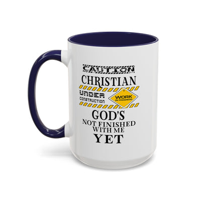 Christian Under Construction-Accent Coffee Mug (11, 15oz)