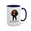 Standing on Business-Brown Woman-Accent Coffee Mug (11, 15oz)