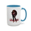 Standing on Business-Black Woman-Accent Coffee Mug (11, 15oz)