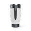 9 to 5-White Stainless Steel Travel Mug with Handle, 14oz
