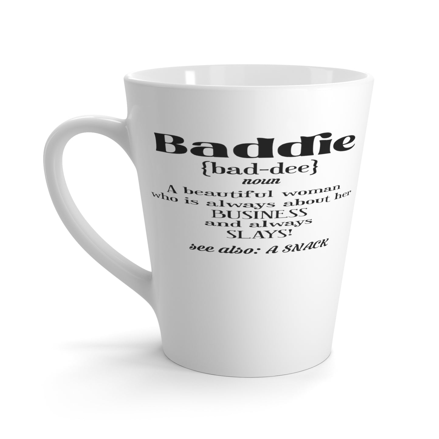Baddie Definition-Latte Mug, 12oz