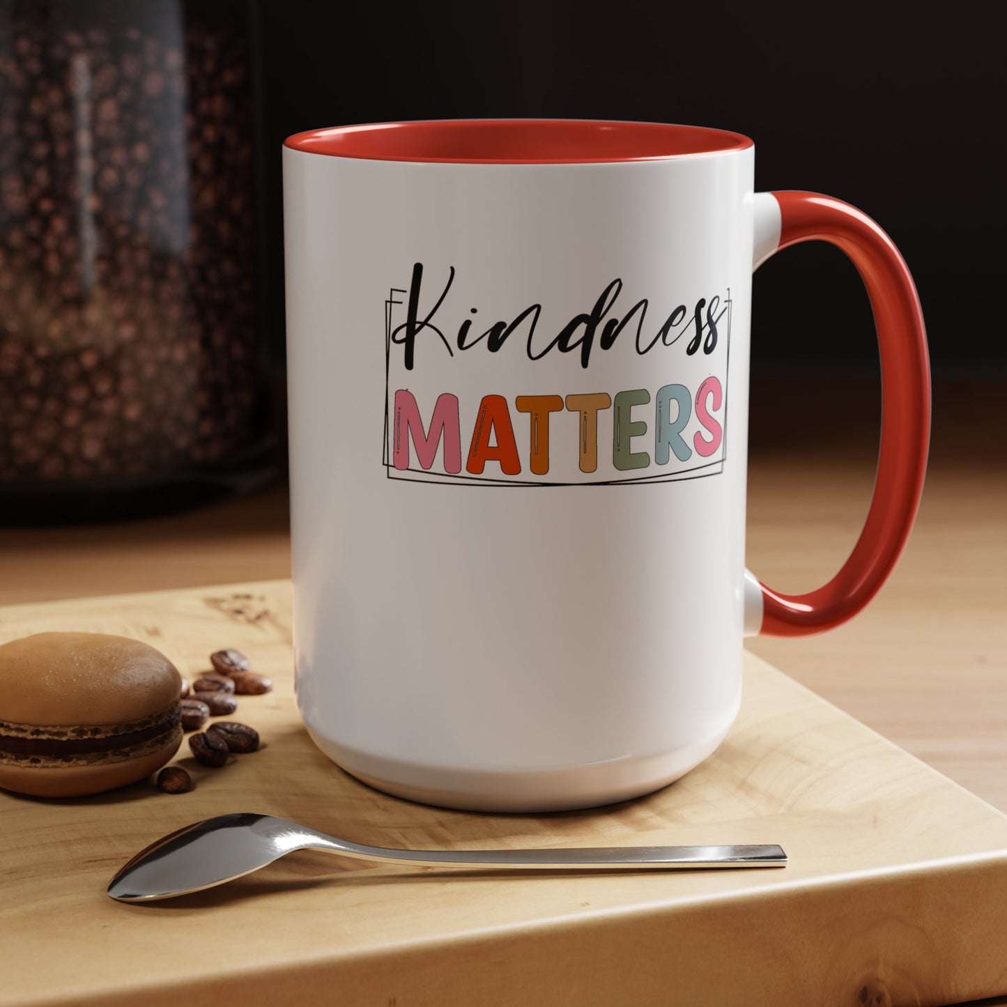 Kindness Matters-Accent Coffee Mug (11, 15oz)