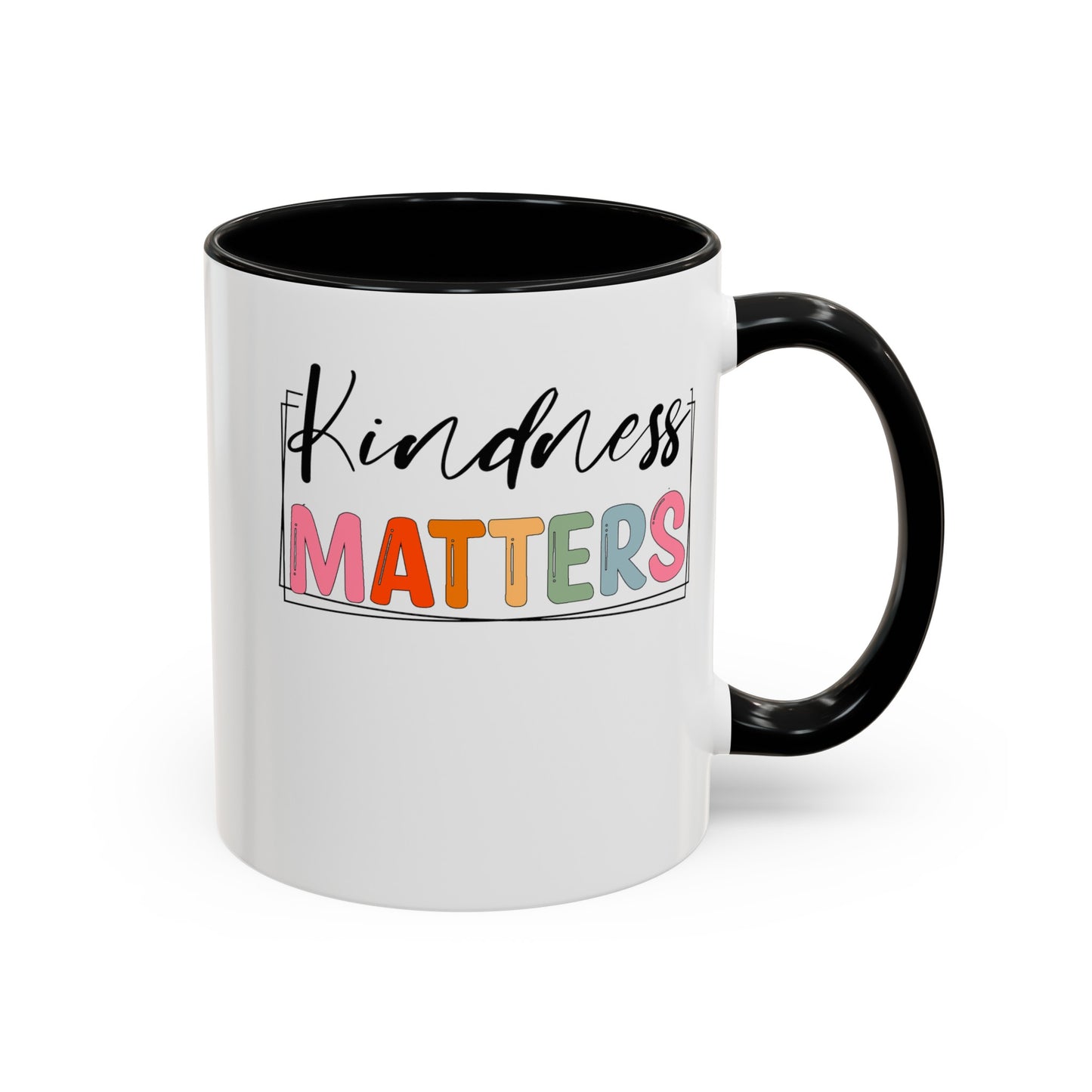 Kindness Matters-Accent Coffee Mug (11, 15oz)