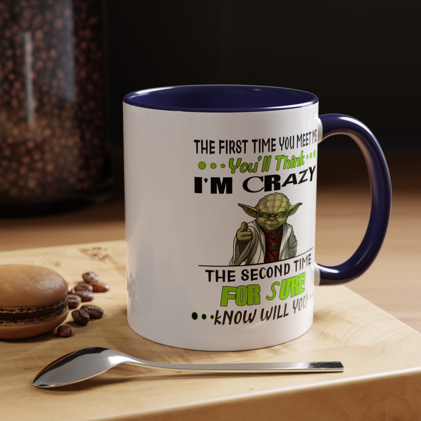 Crazy Yoda-Accent Coffee Mug (11, 15oz)