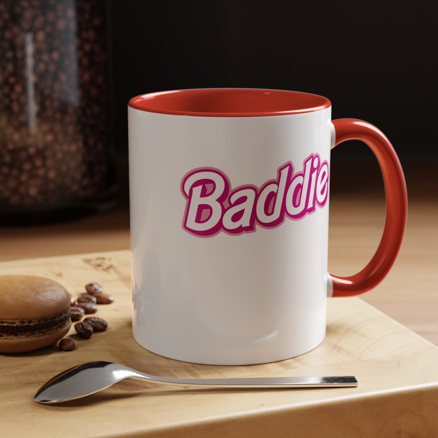 Pink Baddie-Accent Coffee Mug (11, 15oz)