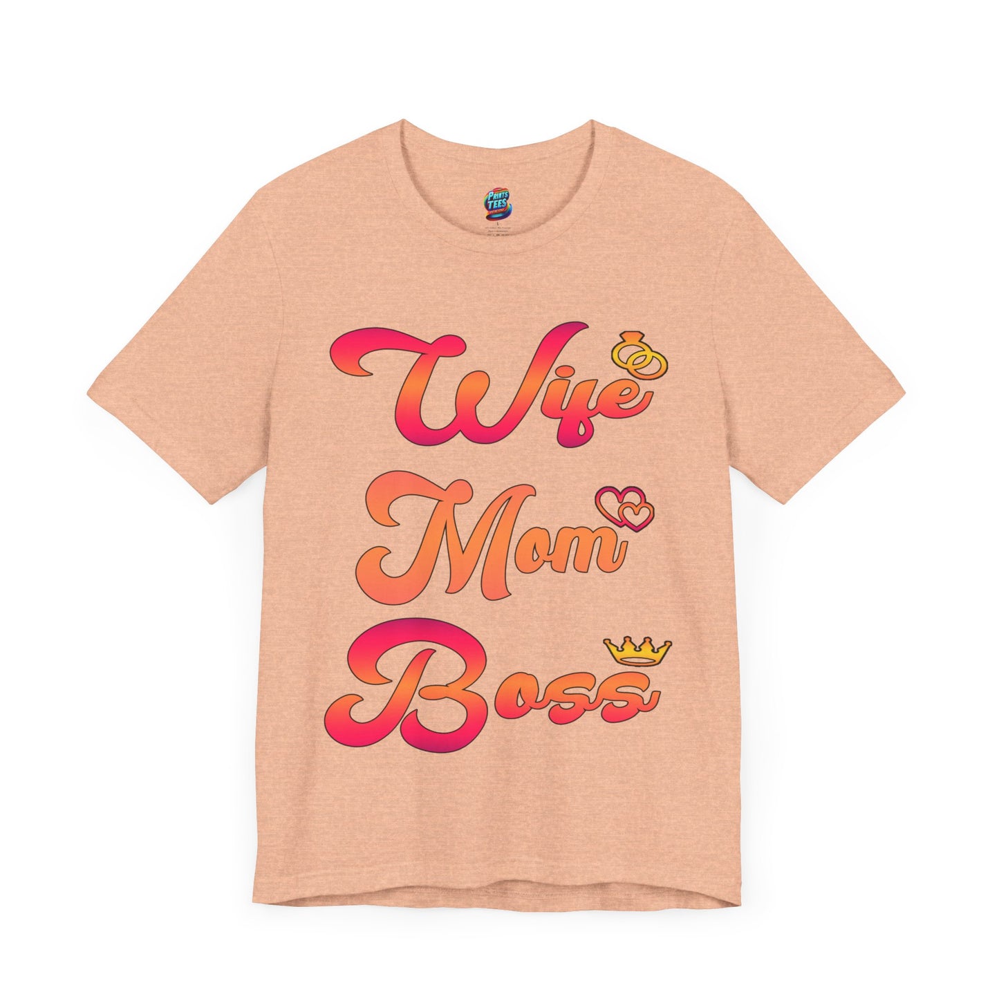 Wife-Mom-Boss-Jersey Knit T-Shirt