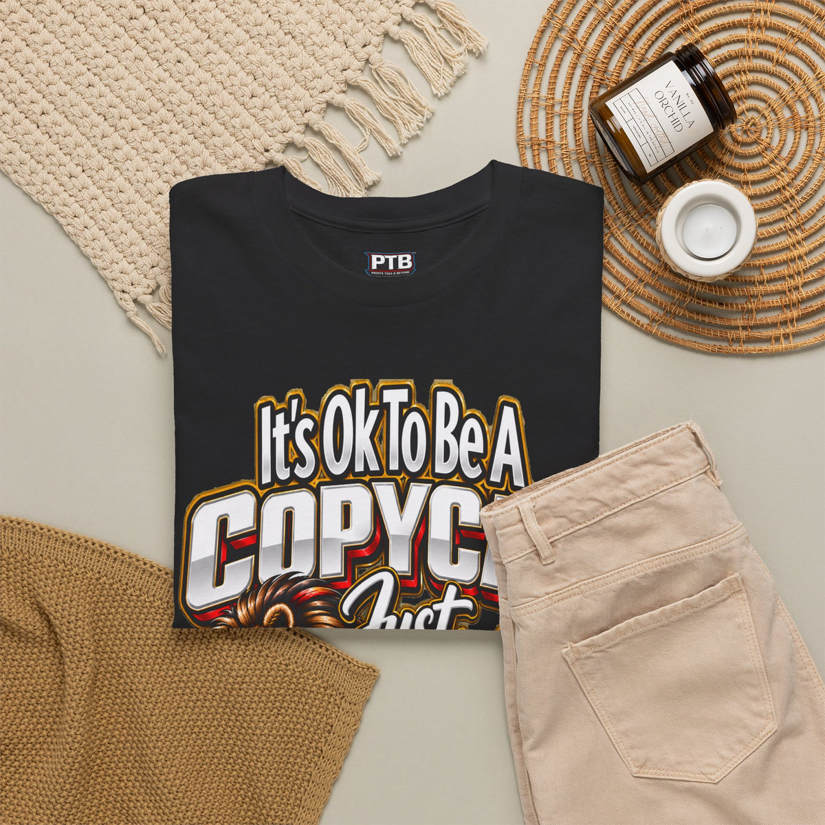 Copycat Cat Graphic T-Shirt – “It’s OK to Be a Copycat, Just Copy the Right”