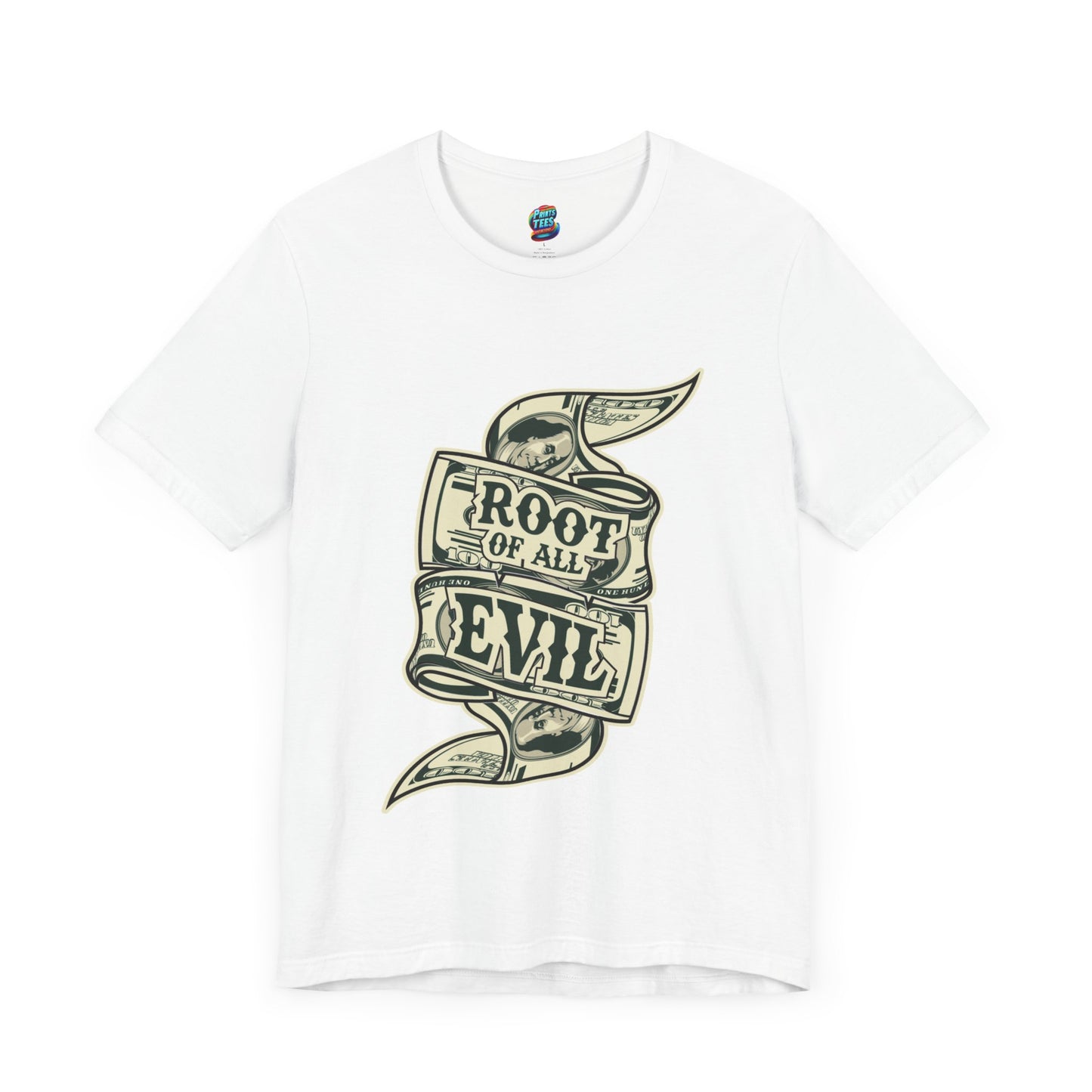 Root of Evil-Money-Jersey Knit T-Shirt