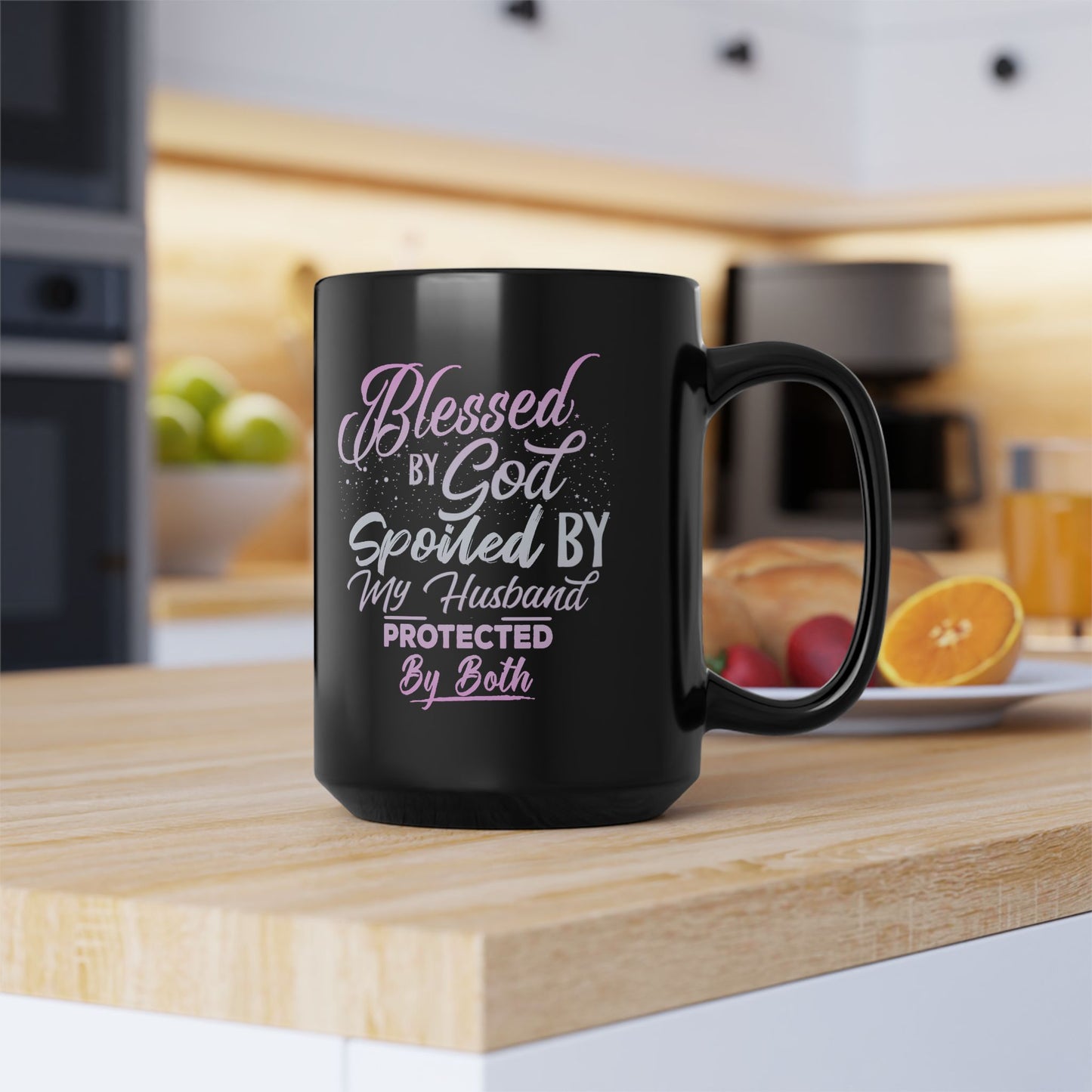 Blessed & Spoiled Gradient-Black Mug (11oz, 15oz)