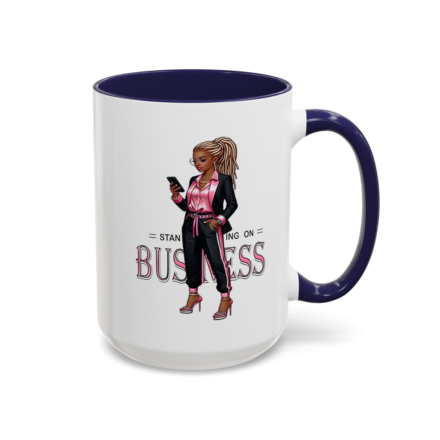 Standing on Business-Dreads-Accent Coffee Mug (11, 15oz)