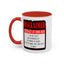 Interact at Own Risk-Accent Coffee Mug (11, 15oz)