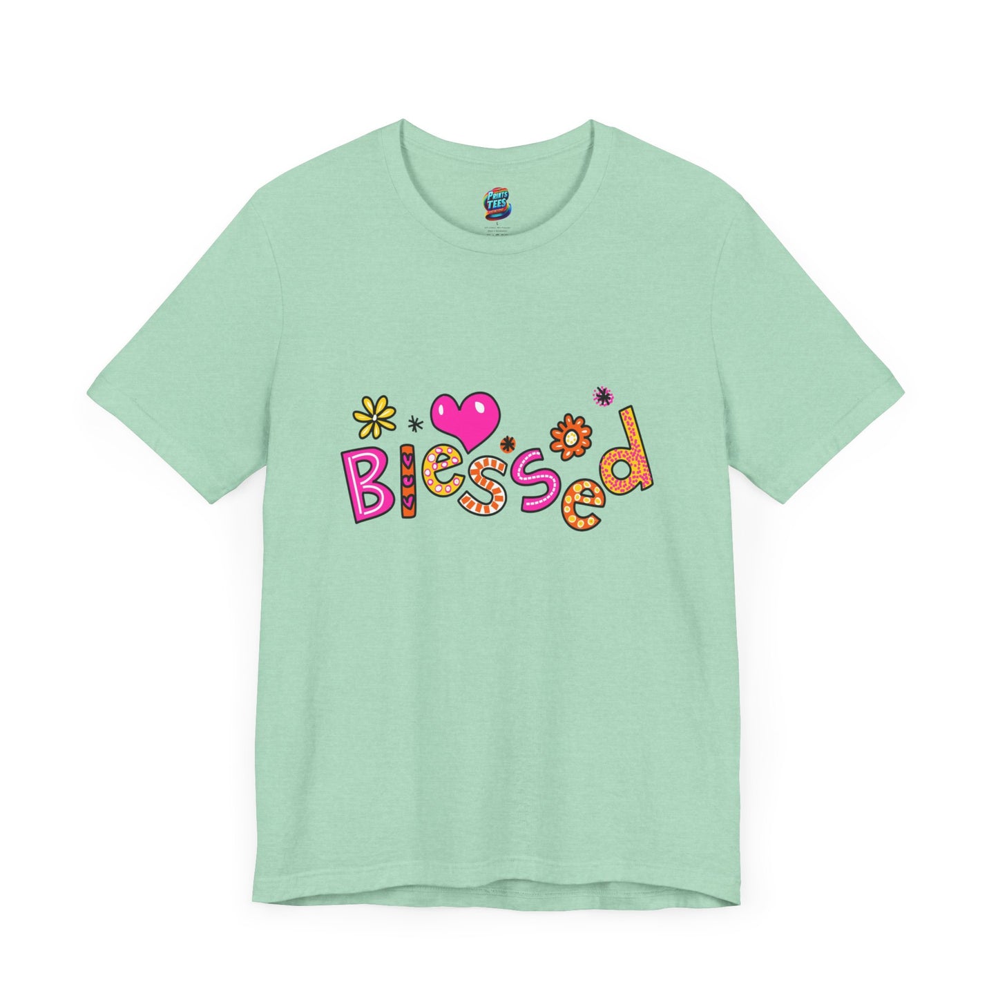 Blessed Flowers-Jersey Knit T-Shirt