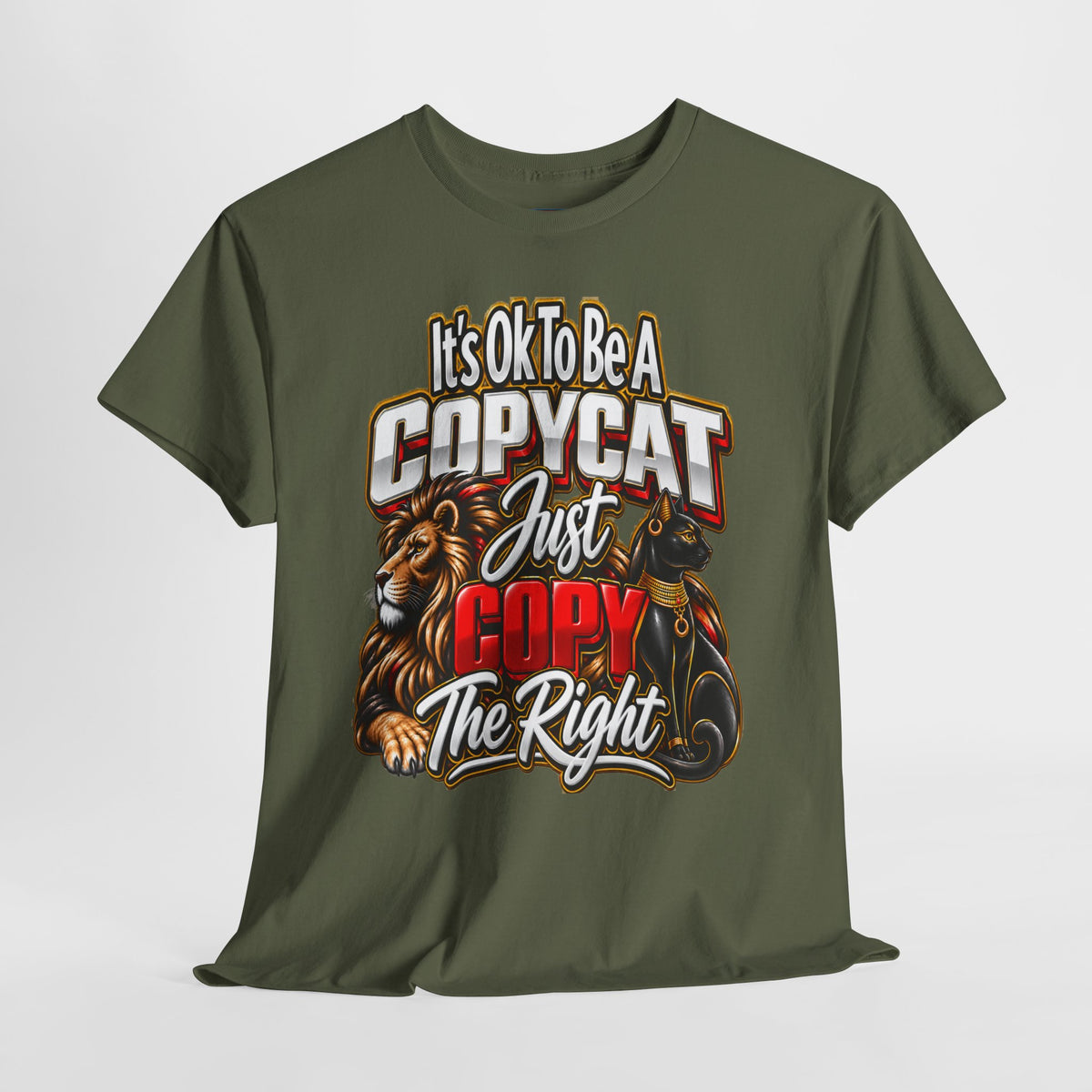 Copycat Cat Graphic T-Shirt – “It’s OK to Be a Copycat, Just Copy the Right”