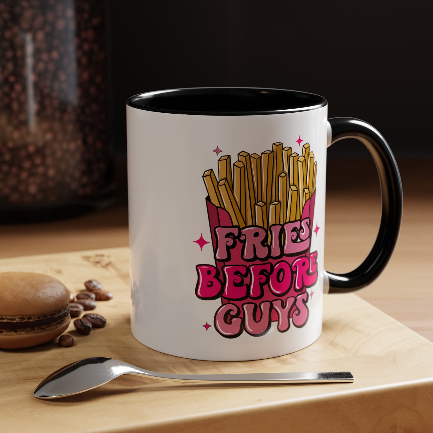 Fries Before Guys-Accent Coffee Mug (11, 15oz)