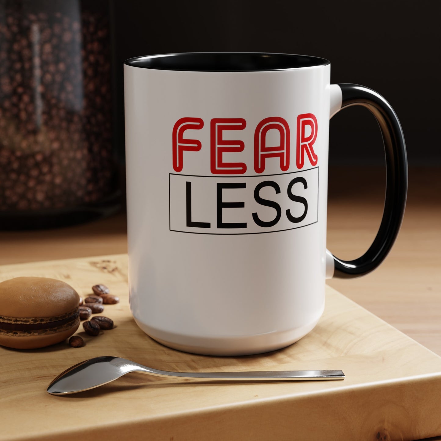 Fear-Less-Accent Coffee Mug (11, 15oz)