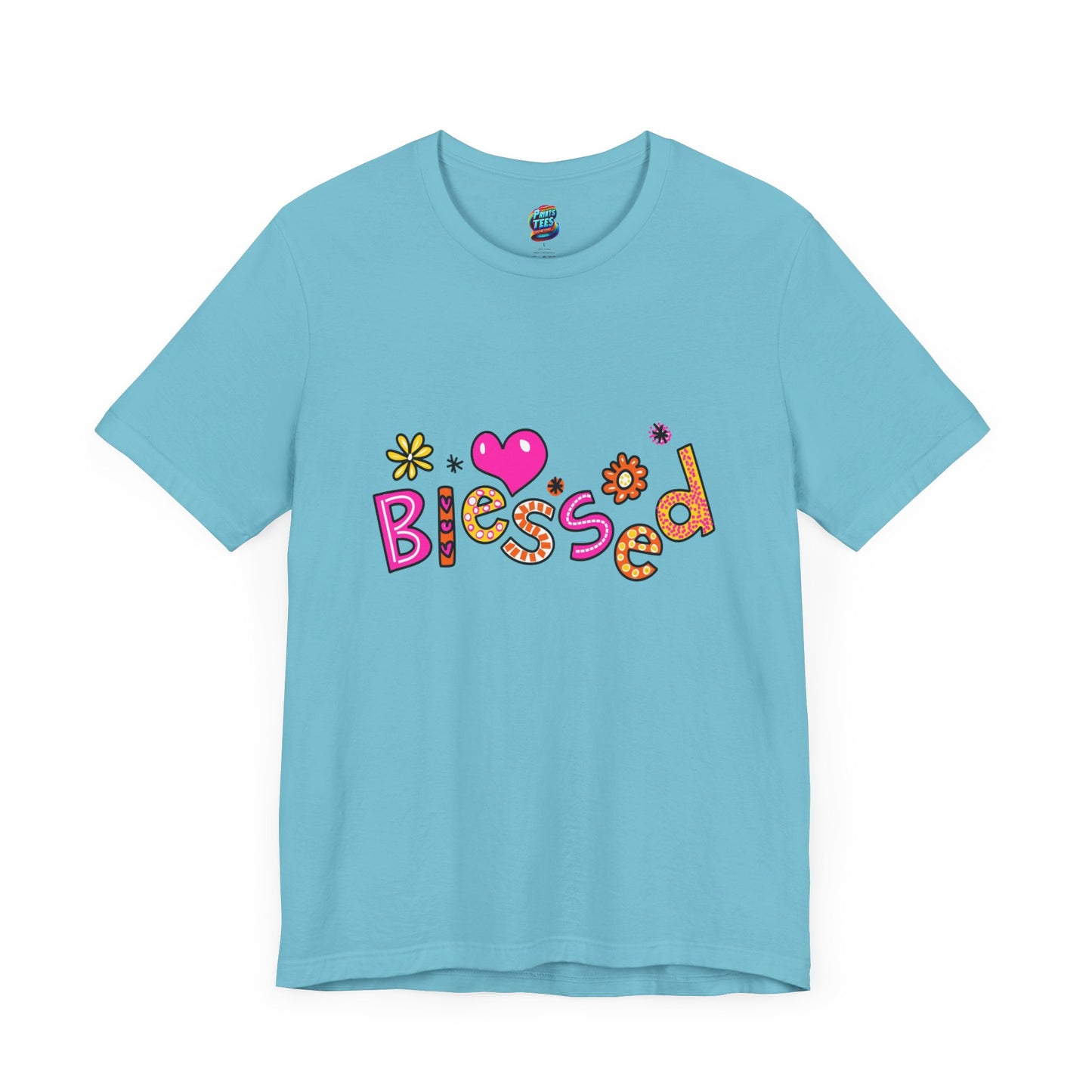 Blessed Flowers-Jersey Knit T-Shirt