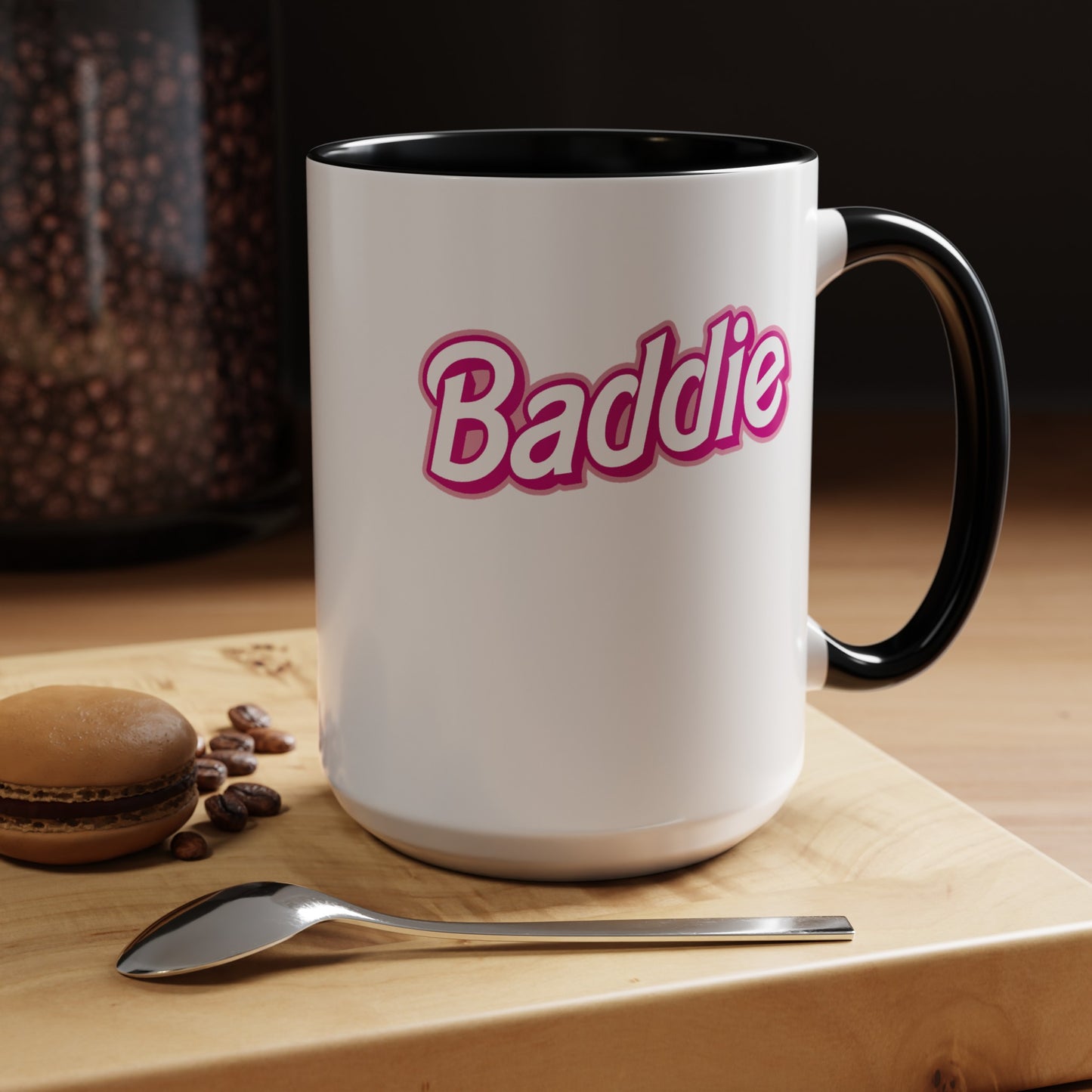 Pink Baddie-Accent Coffee Mug (11, 15oz)