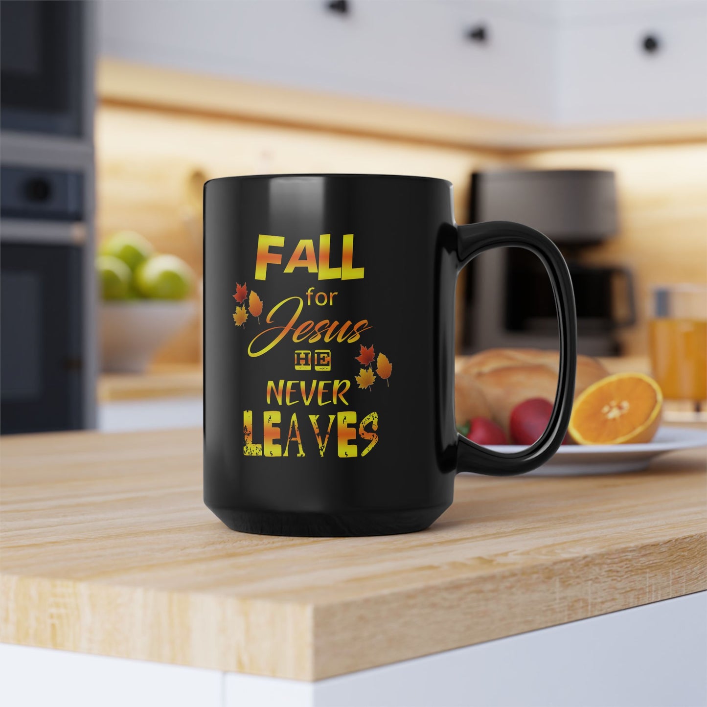 Fall For Jesus-Black Mug (11oz, 15oz)