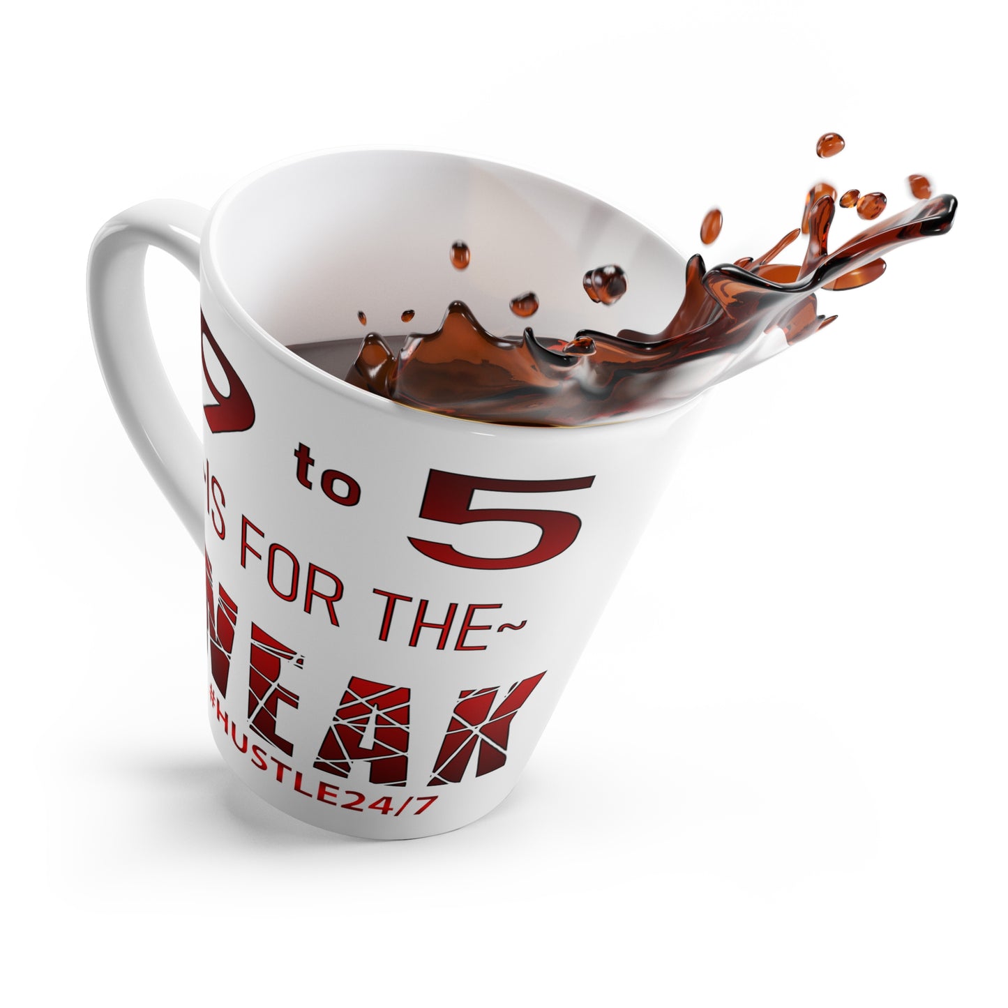 9 to 5-Latte Mug, 12oz