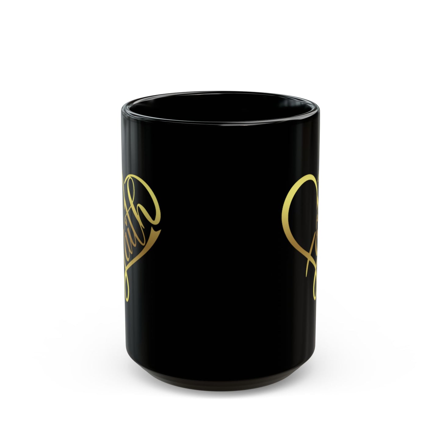 Faith Heart-Black Mug (11oz, 15oz)