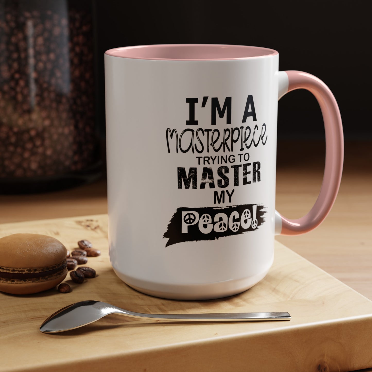 Master Peace-Black-Accent Coffee Mug (11, 15oz)