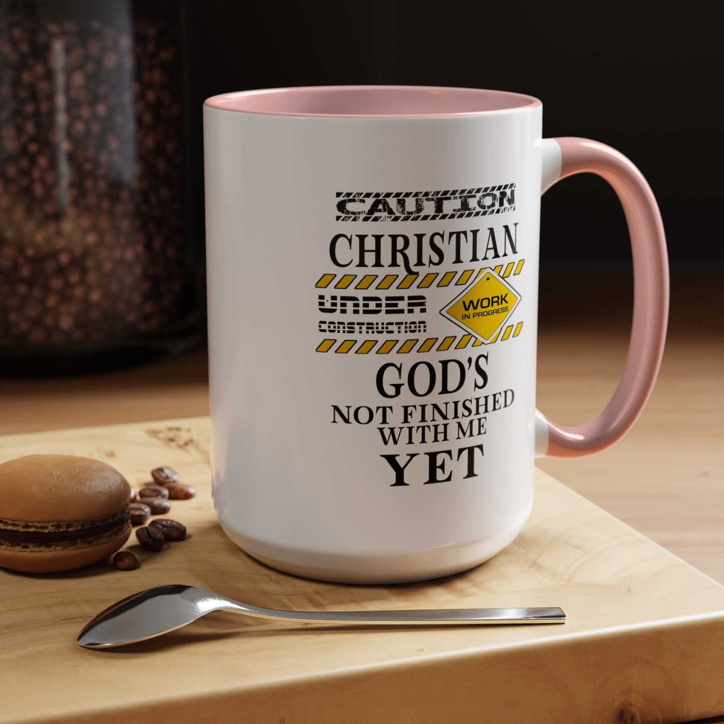 Christian Under Construction-Accent Coffee Mug (11, 15oz)