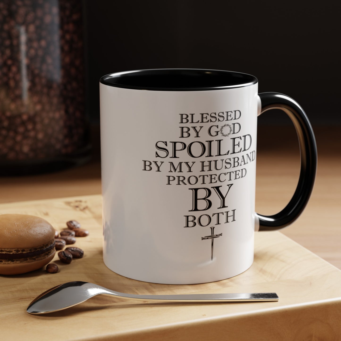 Blessed by God-Accent Coffee Mug (11, 15oz)