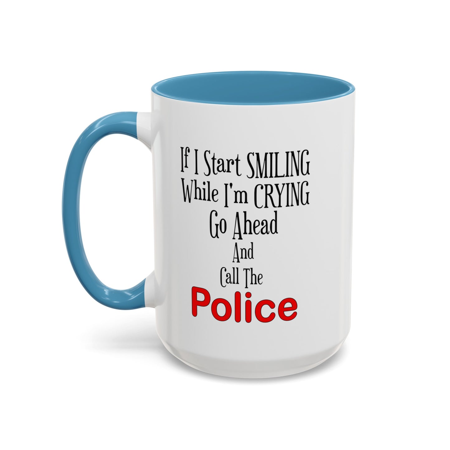 Smiling-Crying-Accent Coffee Mug (11, 15oz)