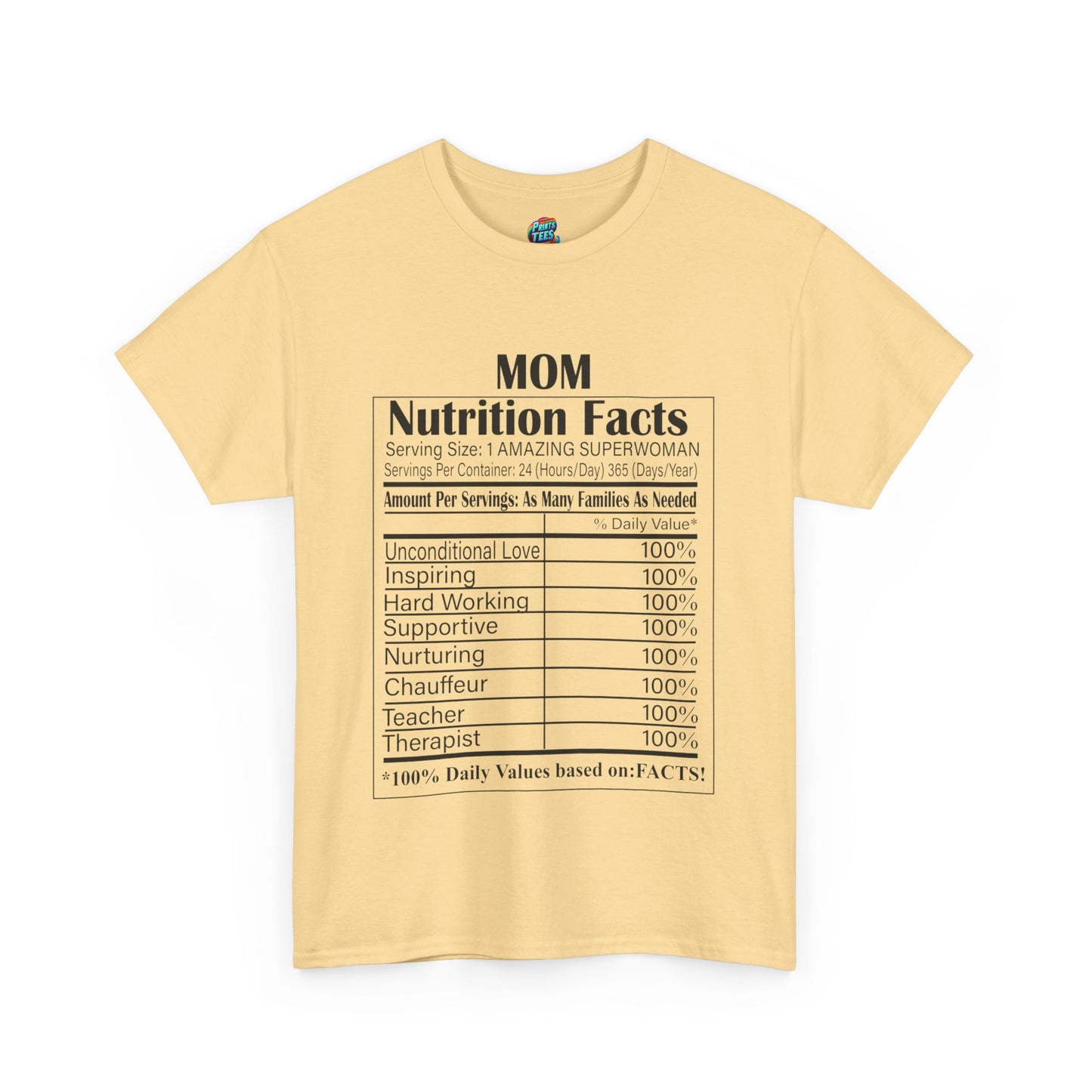 Mom-Nutritional Facts-Heavy Cotton Classic Tee