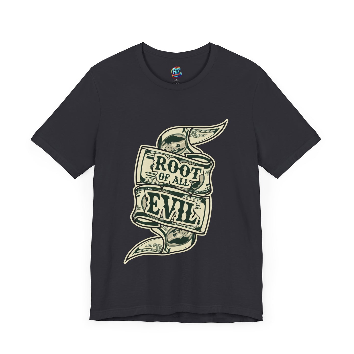 Root of Evil-Money-Jersey Knit T-Shirt