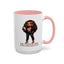 Standing on Business-Brown Woman-Accent Coffee Mug (11, 15oz)