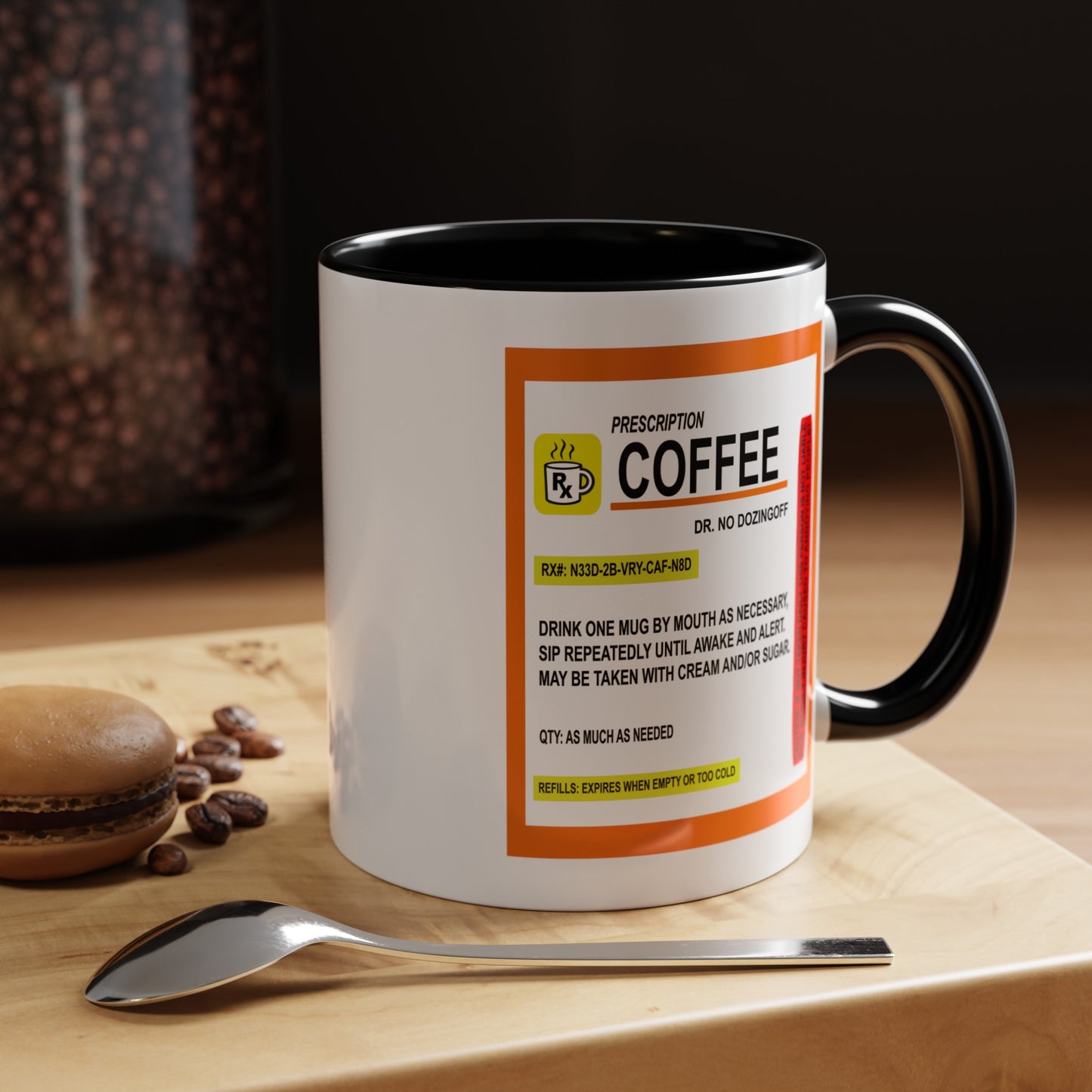 Coffee Prescription-Accent Coffee Mug (11, 15oz)