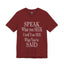 Speak-Seek-Jersey Knit T-Shirt