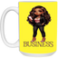 Standing on Business-Brown Woman-15oz White Mug