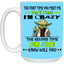 Crazy Yoda-15oz White Mug