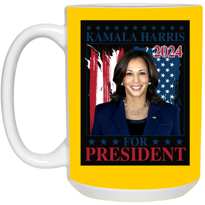 Kamala Harris For President-15oz Ceramic White Mug