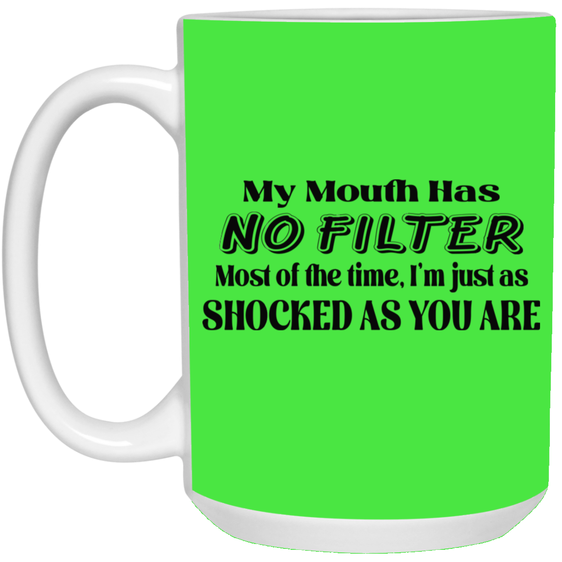 My Mouth Has No Filter-15oz White Mug