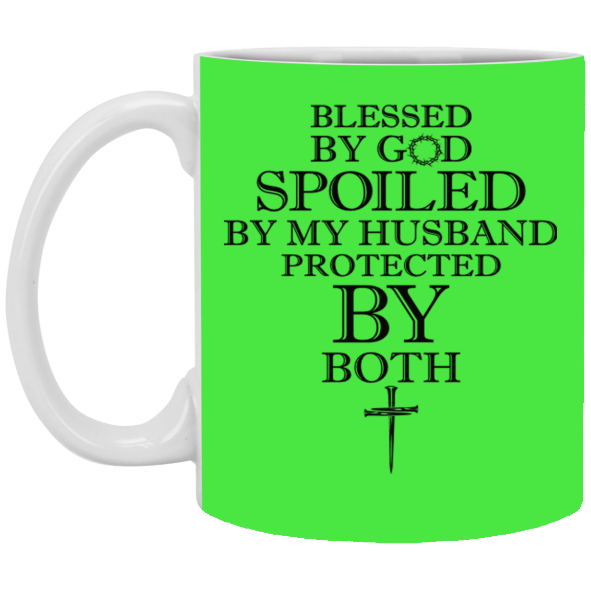 Blessed by God-11oz White Mug