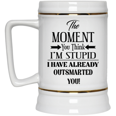 Outsmarted-Beer Stein 22oz.