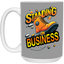 Standing on Business-Tim Boot-15oz White Mug