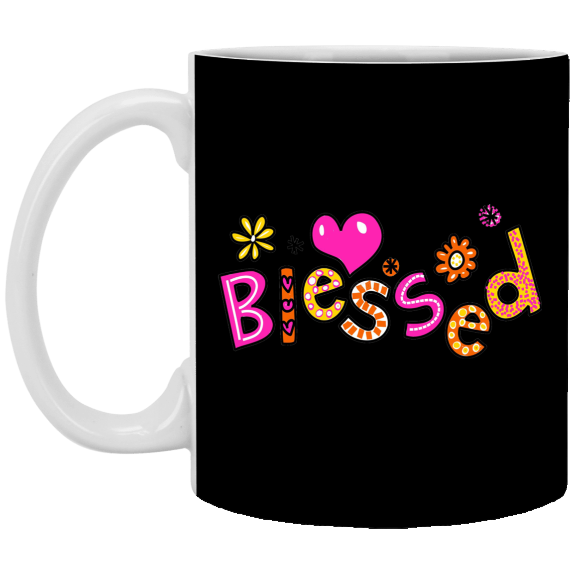 Blessed Flowers-11oz White Mug