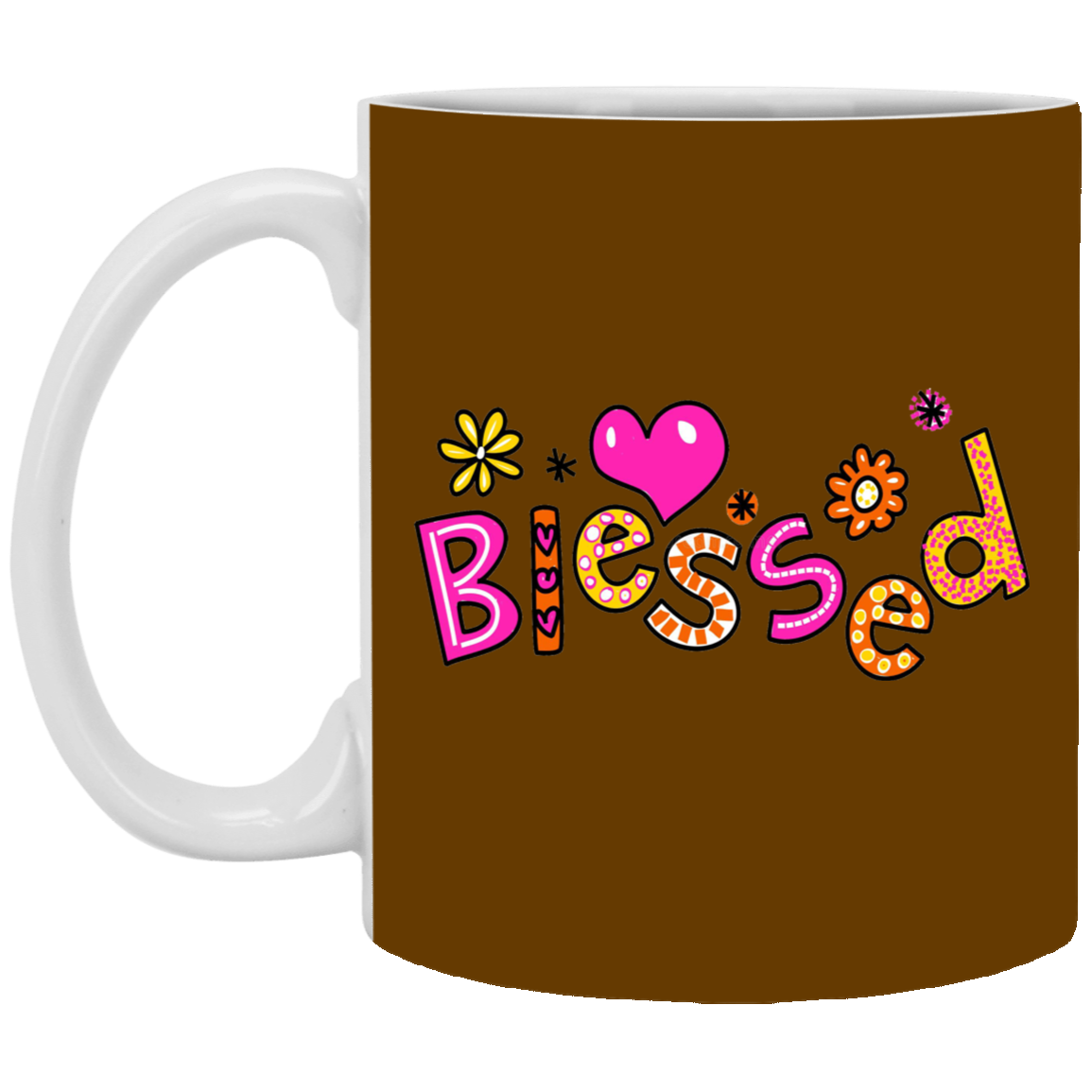 Blessed Flowers-11oz White Mug